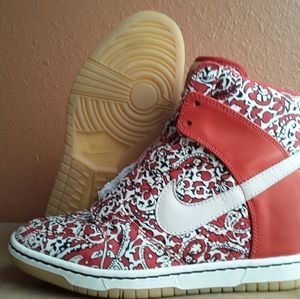 Nike dunk liberty London like new 6 sky hi wedge